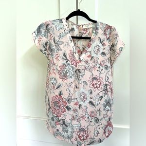 LOFT Tank Top Flower Printed Sleeveless Shirt Women’s Dress Blouse small